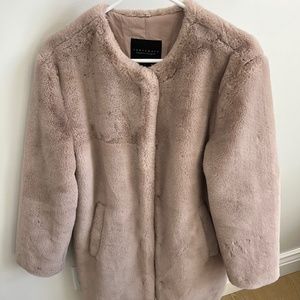 Sanctuary Blush Pink Faux Fur Jacket
